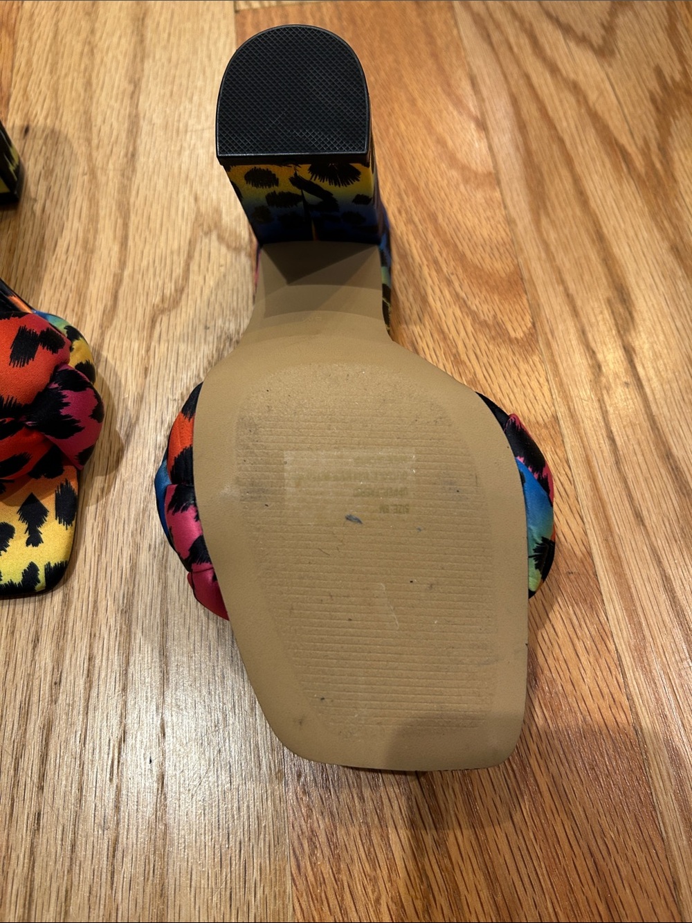 New York & Company Multicolor Leopard Knot Front Mules - Picture 4 of 5